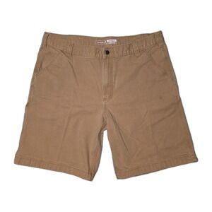 Carhartt Mens Shorts Rugged Flex Relaxed Fit Size 40 Khaki Canvas 9.5" Inseam